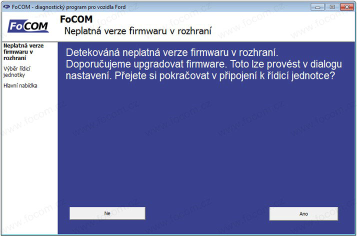 FoCOM upgrade firmware