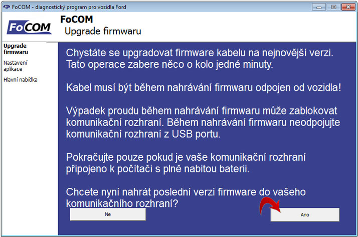 FoCOM upgrade firmware 3