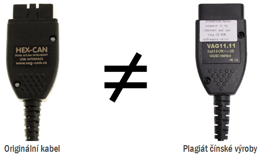 Klon vs. Originál HEX-CAN USB
